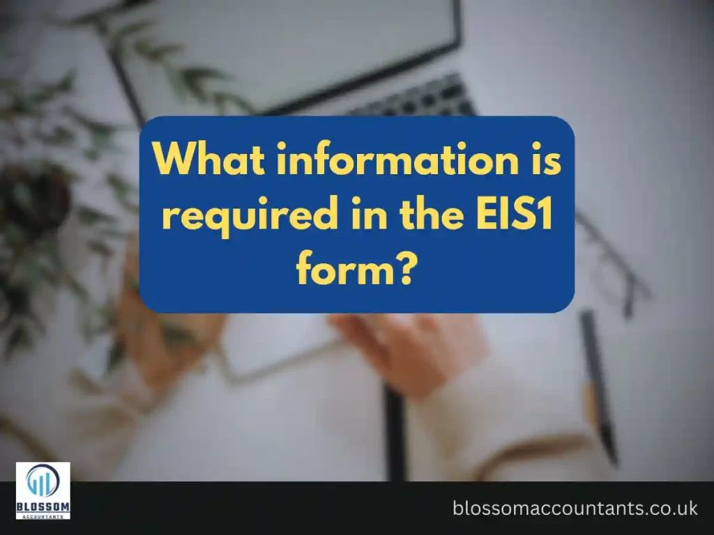 What information is required in the EIS1 form