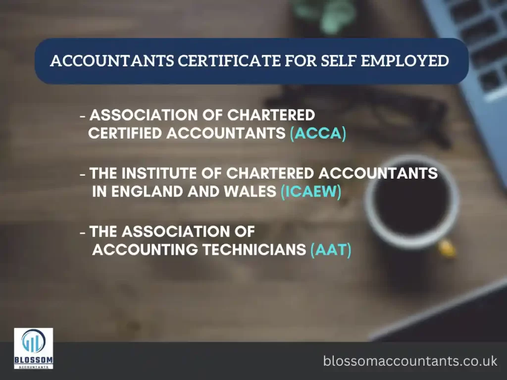 accountants certificate for self employed points