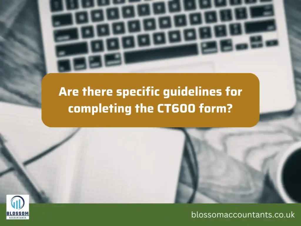Are there specific guidelines for completing the CT600 form
