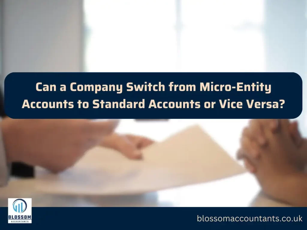 Can a Company Switch from Micro-Entity Accounts to Standard Accounts or Vice Versa