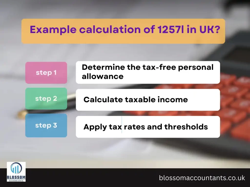 Example calculation of 1257l in UK