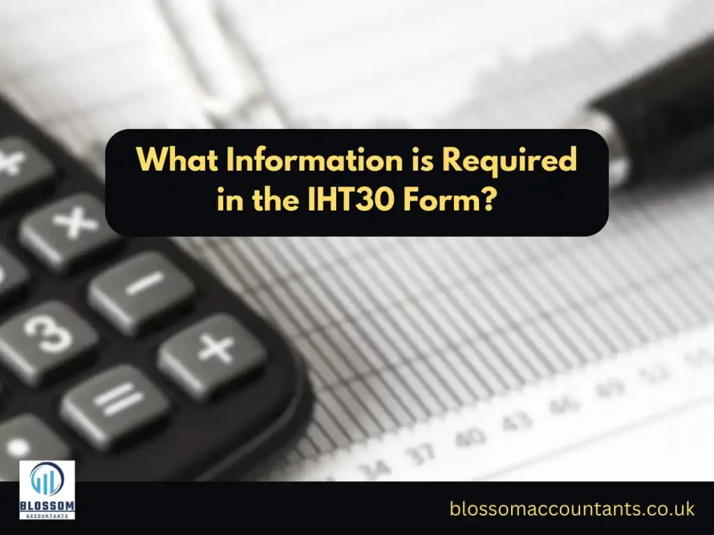 What Information is Required in the IHT30 Form
