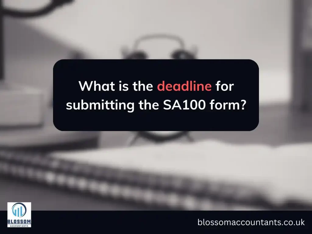What is the deadline for submitting the SA100 form