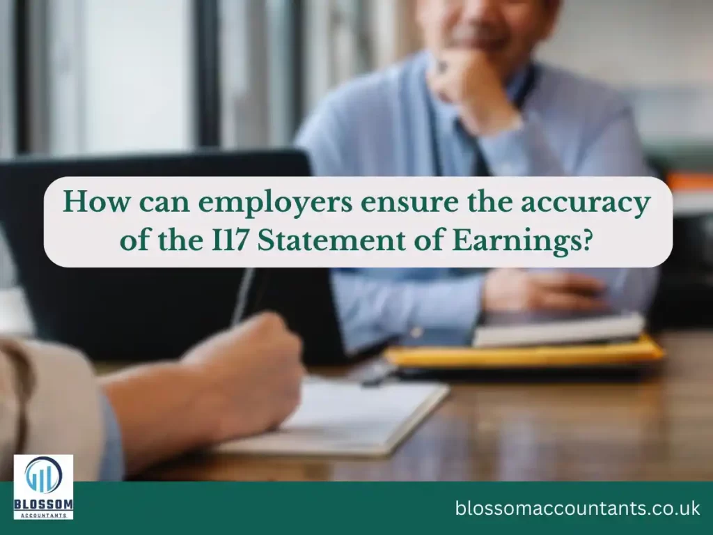 How can employers ensure the accuracy of the l17 Statement of Earnings