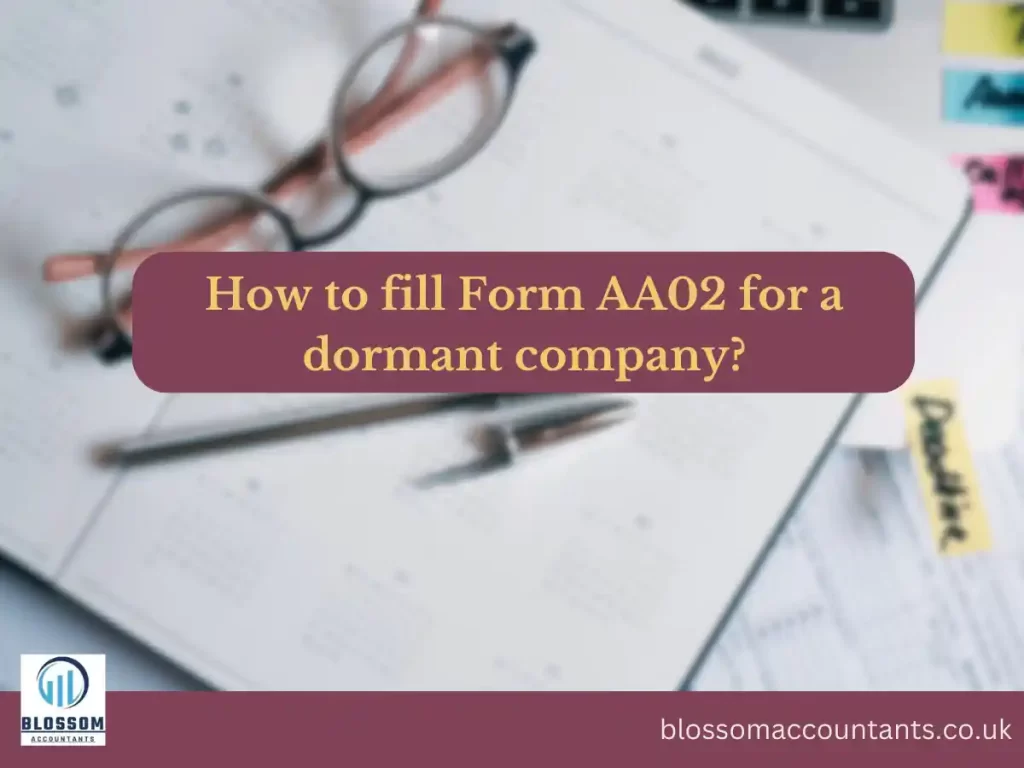 How to fill Form AA02 for a dormant company