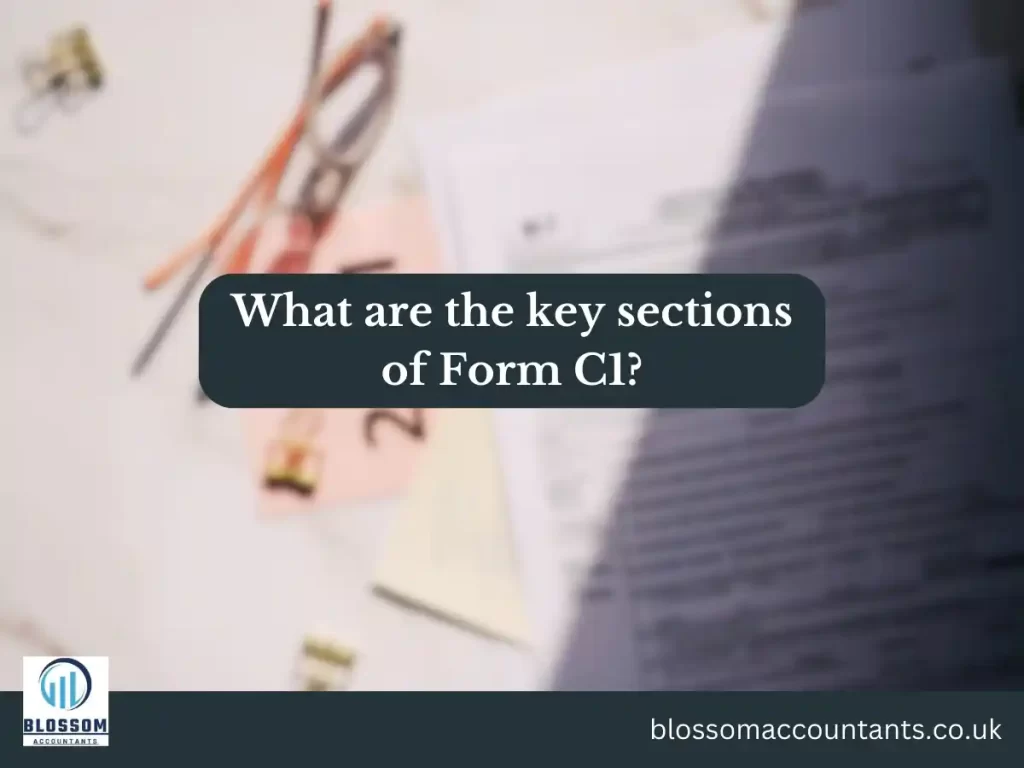 What are the key sections of Form C1