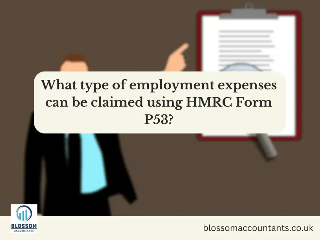 What type of employment expenses can be claimed using HMRC Form P53
