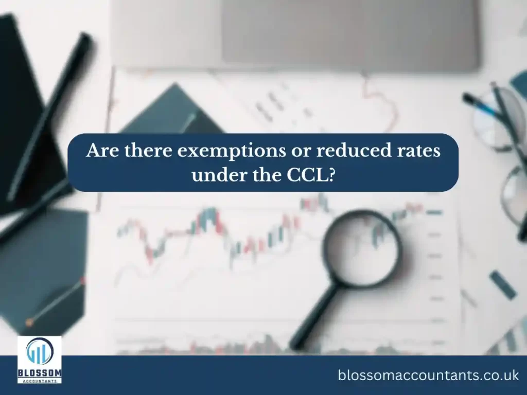 Are there exemptions or reduced rates under the CCL