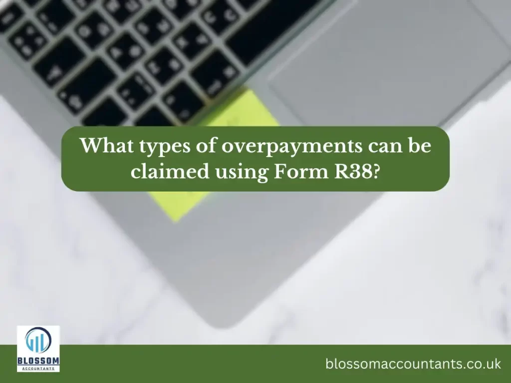 What types of overpayments can be claimed using Form R38